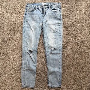 Celebrity Pink Light Wash Ripped Skinny Jeans